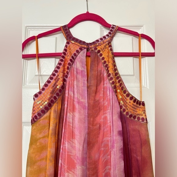 Zara Tie Dye Sequin Embellished Maxi Dress - Picture 11 of 16